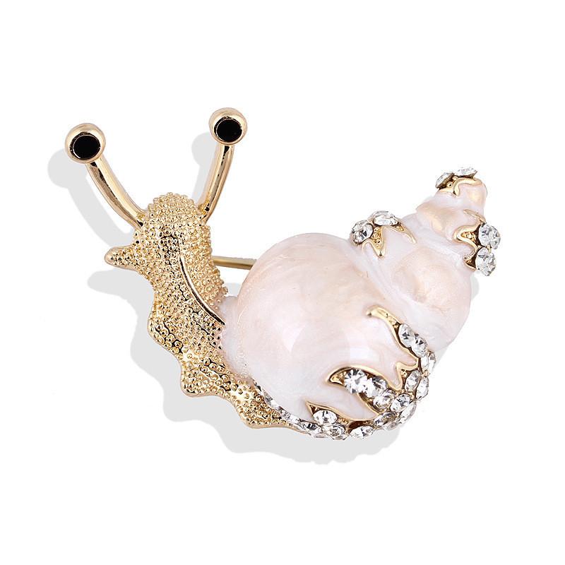 Animal Alloy Snail Brooch With Electroplated Finish For Women Fashion Accessory