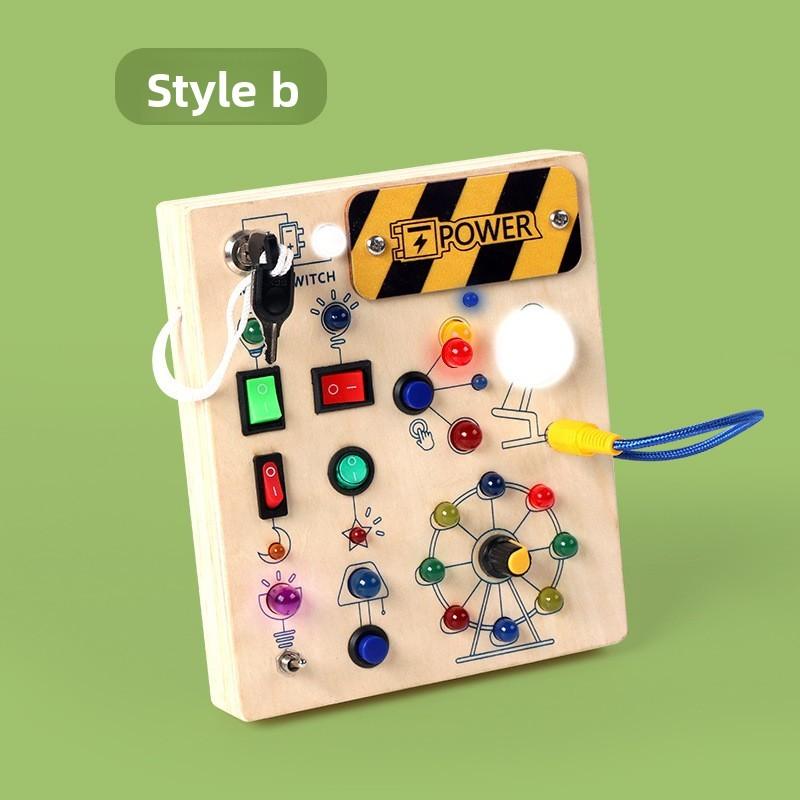 Wooden Led Switch Analog Circuit Board Children Puzzle Toy For Early Learning And Brain Development