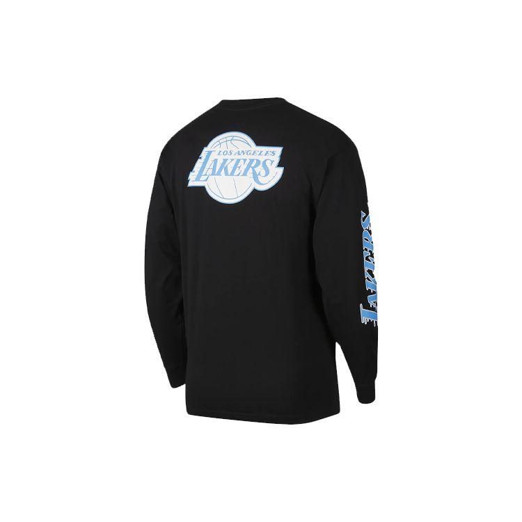 Nike NBA Courtside City Edition Los Angeles Lakers Casual Sports Crew Neck Long Sleeve Sweatshirt Men Tops Black CT9406-010