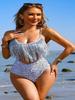 Women's European American Leopard Print Tassel Swimsuit - Sexy One-Piece