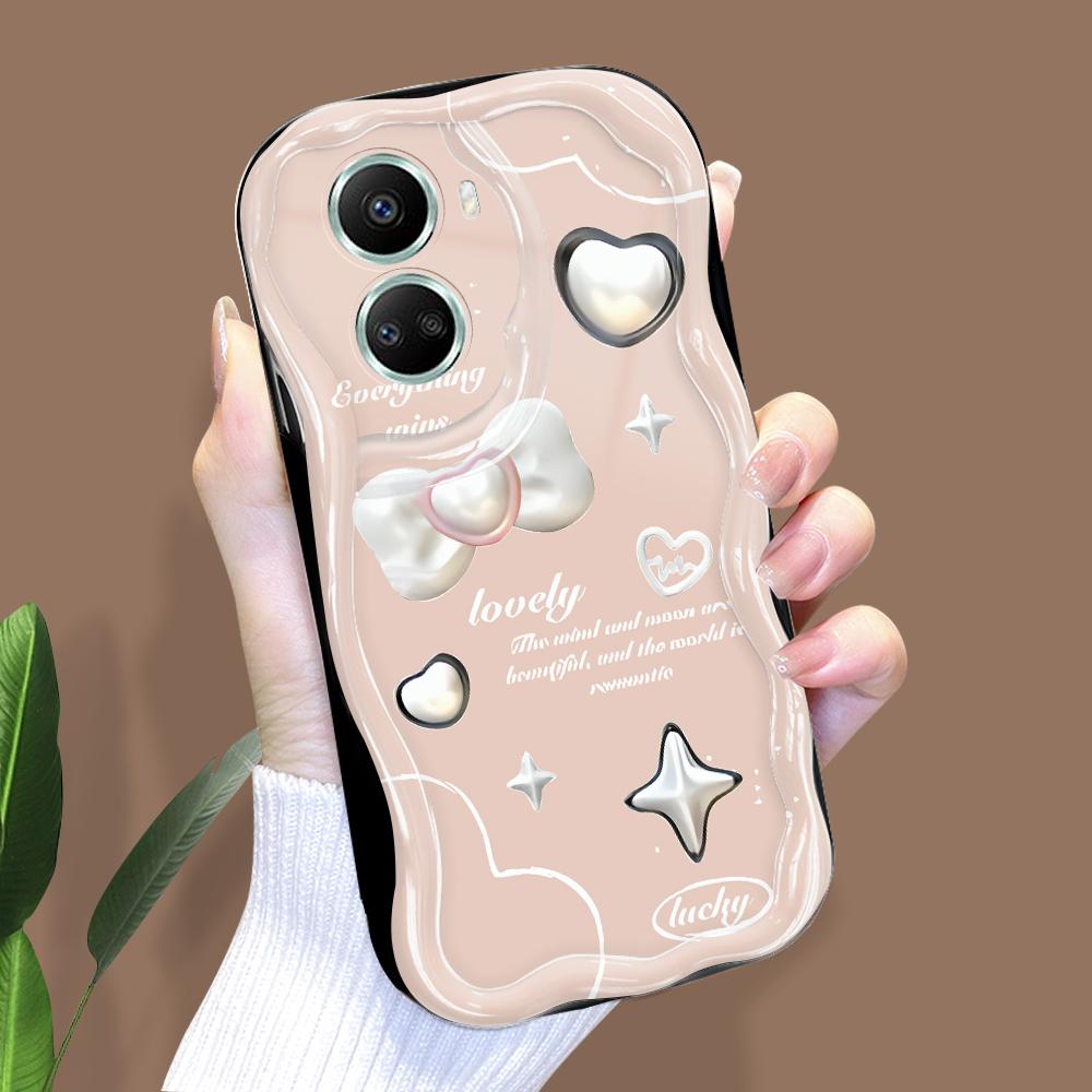 For Honor 90Lite X6B X8 Infinix Hot 30 40i 40Pro Smart8 Vivo V27 V29e V30e Moto G84 Fashion Girl Cream Texture Soft Silicone Full Lens Protect Casing