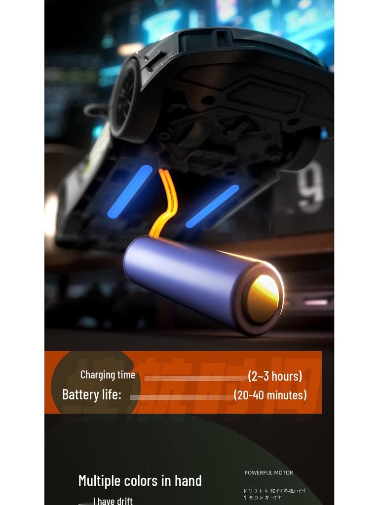 High-Speed RC Drift Car: Four-Wheel Drive, Electric Lights, Remote Control Racing Toy for Kids