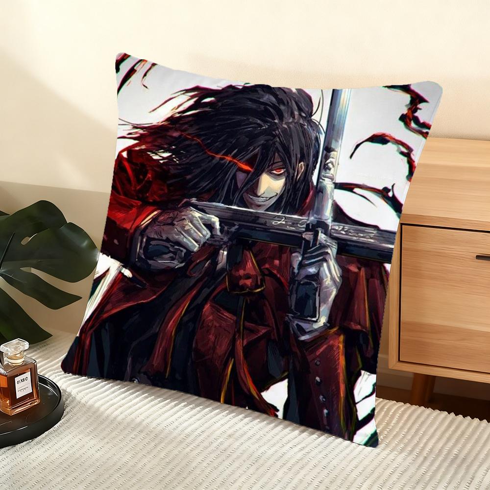 Anime C-Castlevania Cushion Cover Soft Short Plush Pillow Cover Smooth Cozy Texture Aesthetic Cushion Case Home Decor