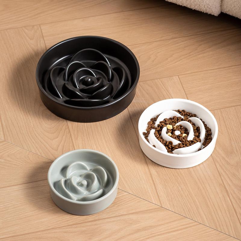 Petal Slow Food Bowl Anti-choking Slow Food Bowl Pet Bowl Anti-overturning Bowl Cat Food Bowl