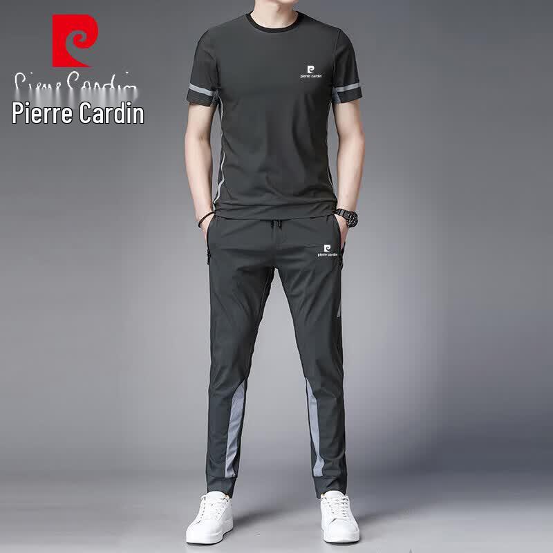 

Pierre Cardin Men s Ice Silk Quick-Dry T-shirt & Long Pants Set 4XL