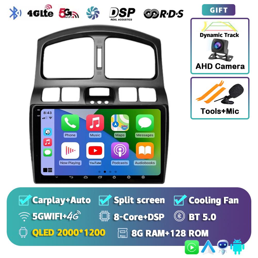 Android 14 Carplay Auto Car Radio For Hyundai Classic Santa Fe 2005 2006-2015 GPS Multimedia Video Player Head Unit 2Din Stereo