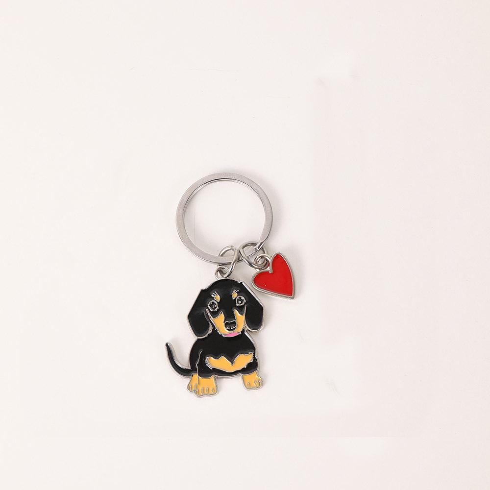 Cute Dog Keyring Gifts Fashionable Animal Charms Small Accessories Car Keyrings and Bag Charms