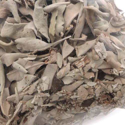 GOLD STONE Crushed White Sage, Unsorted, B-Grade, 50g, Pesticide-Free, California-Grown
