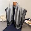 Retro French Polka Dot Spring/ Lightweight Faux Silk Printed Small Scarf Shawl Neckerchief with a High-end Feel for Women