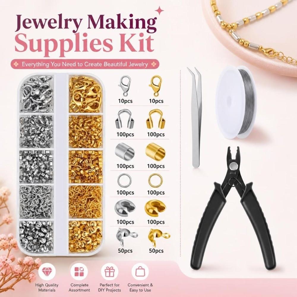 DIY Jewelry Making Supplies Kit 6/12 Grids Jewelry Accessories Set Jewelry Findings Set Bracelets