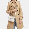 Coach Kay 20 Solid Color Logo Woven Handle Turn Lock Leather Bucket Bag Women Shoulder Bag White CJ612-SVHA