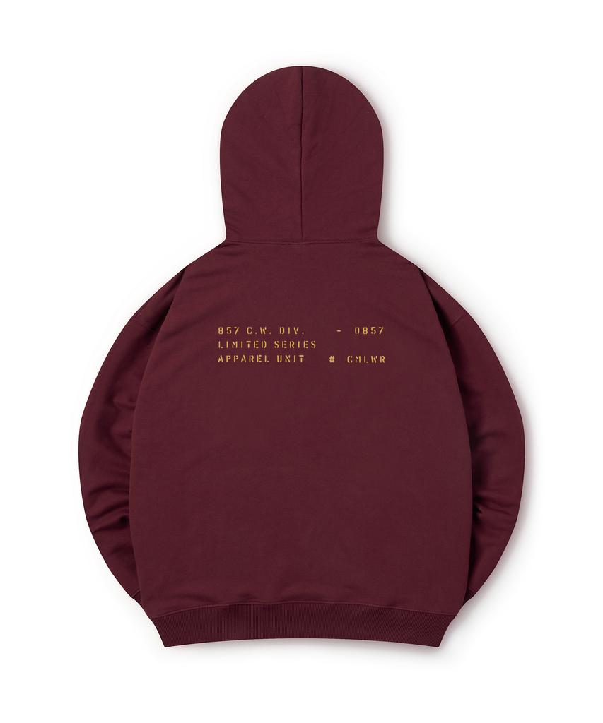 No.057 Long Drop Hoodie (Burgundy)
