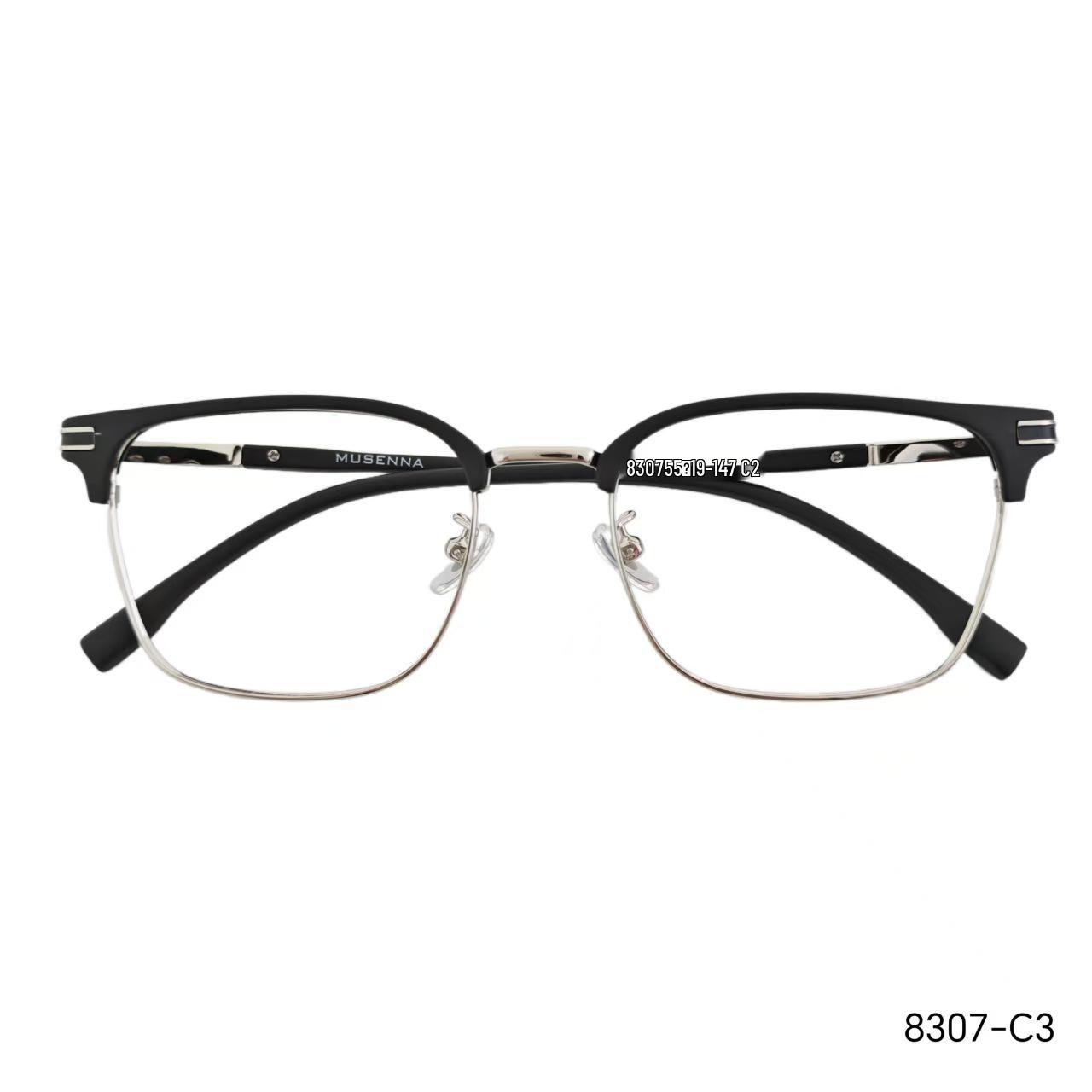 

19009 New Style Anti-Blue Light Half-Rim Glasses for Men – Ultra-Light Korean & Japanese Business Frames 0 Degree - Blue Light Blocking Glasses