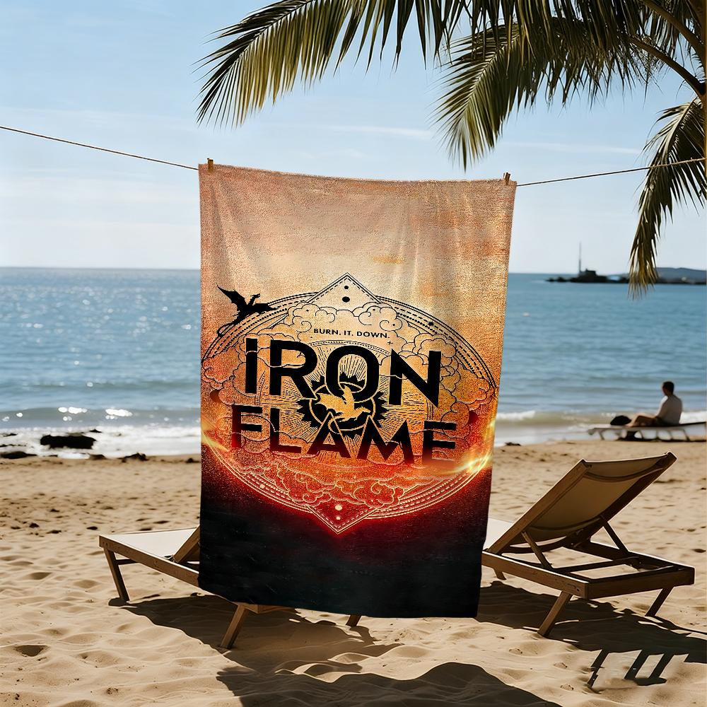 Books F-Fourth Wing Iron F-Flame Towel Beach Quick Dry Soft Pool Towels Gift for Travel Gym Shower Camping sports