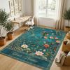 Floral Fantasy Butterflies Theme Soft Crystal Velvet Rug Custom Name & Text Print Non Slip Floor Rug for Bedroom Living Room