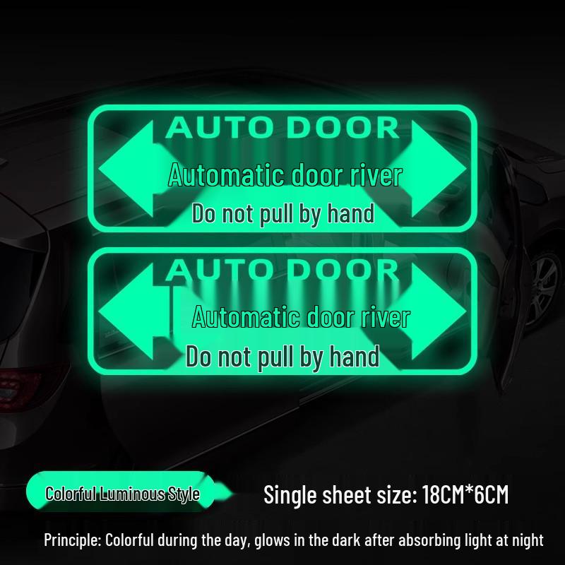 Electric Door Warning Sticker for Business Vans: Compatible with GL8, Odyssey, Elysion, VITO, Toyota Sienna