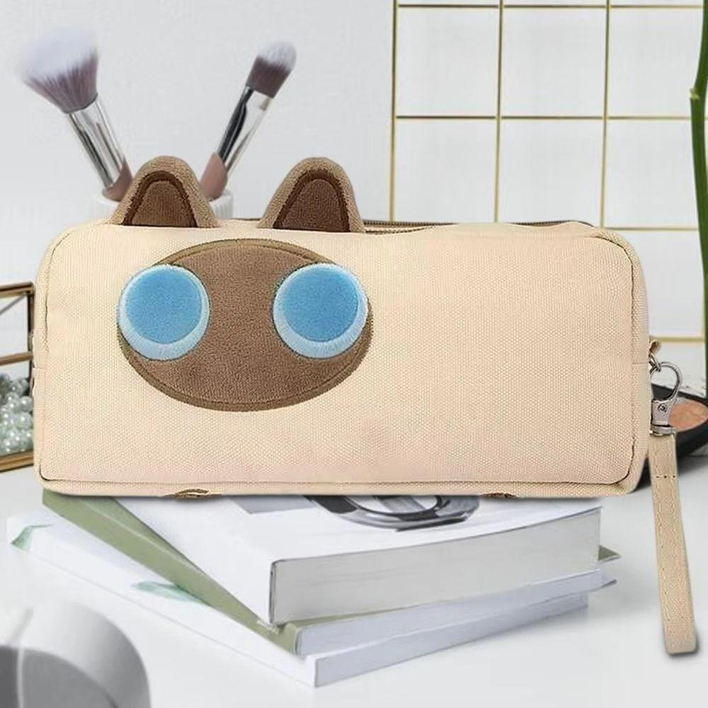 Animal Shaped Black Cat Pencil Bag Cute Cartoon Pencil Box Capybara Pen Case  Friend Gift