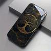 Black Gold Life Tree Pattern Tempered Glass Phone Case Suitable for Samsung for Galaxy S25 S24 S22 S21 S20 FE Ultra Plus 4G 5G