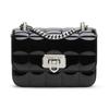 Charles & Keith Evening Party Mirror Checkered Chain Crossbody Bag Small Women bags Black Pink Silver CK2-80681154