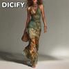 DICFY Women's Fashion Summer Spring Sleeveless V-Neck Casual Dresses