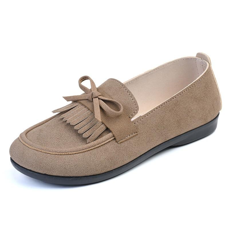 Womens Slip-On Loafer Flat Shoes Comfortable Rubber Sole Casual Walking Daily Wear