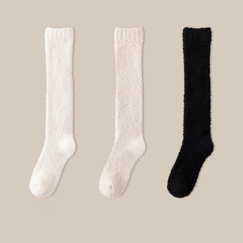 

3Pairs Sleeping Coral Fleece Socks Winter Winter Thicken Stockings Cute Floor Plush Socks Winter Style 5