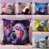A-Abominable Personalized Cushion Cover Plush Fabric Soft Double-Sided Printed Sofa Warm Winter Home Gift Pillow Case