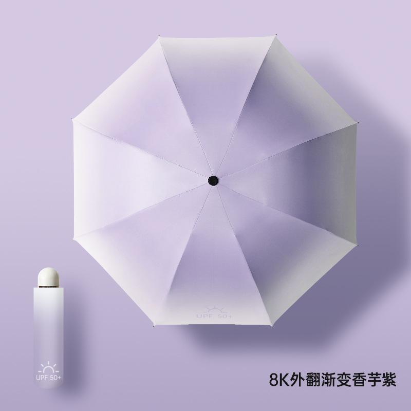 Gradual change sun umbrella high value automatic umbrella men and women weather and rain sun umbrella sunscreen UV umbrella