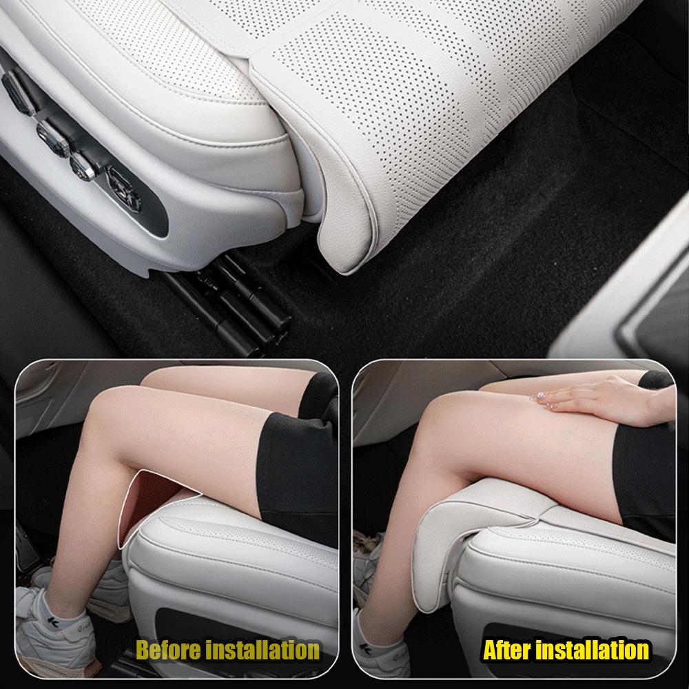 Cuscino per Sedile Auto con Supporto per Gambe Copertura Universale di Protezione Sedile Estensione Imbottitura Poggiagambe Alleviare la Fatica Accessori Auto
