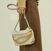 Bag Woman Genuine Leather Pleated Cloud Bag Fashion Chain Dumpling Bag Shoulder Crossbody Bag