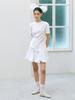EJNOLEE White Balloon Mini Skirt