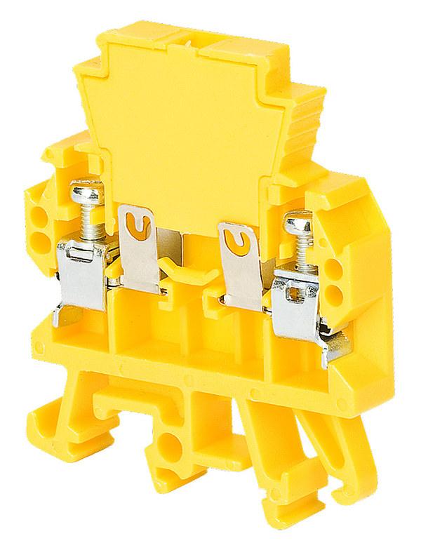 ZUG-/B Threaded Rail Connector with Fuse Insert, Yellow