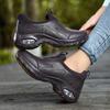 Fashion Air-cushion Walking Shoes for Women PU Leather Casual Sports Shoes Waterproof Ladies Slip-on Outdoor Shoes