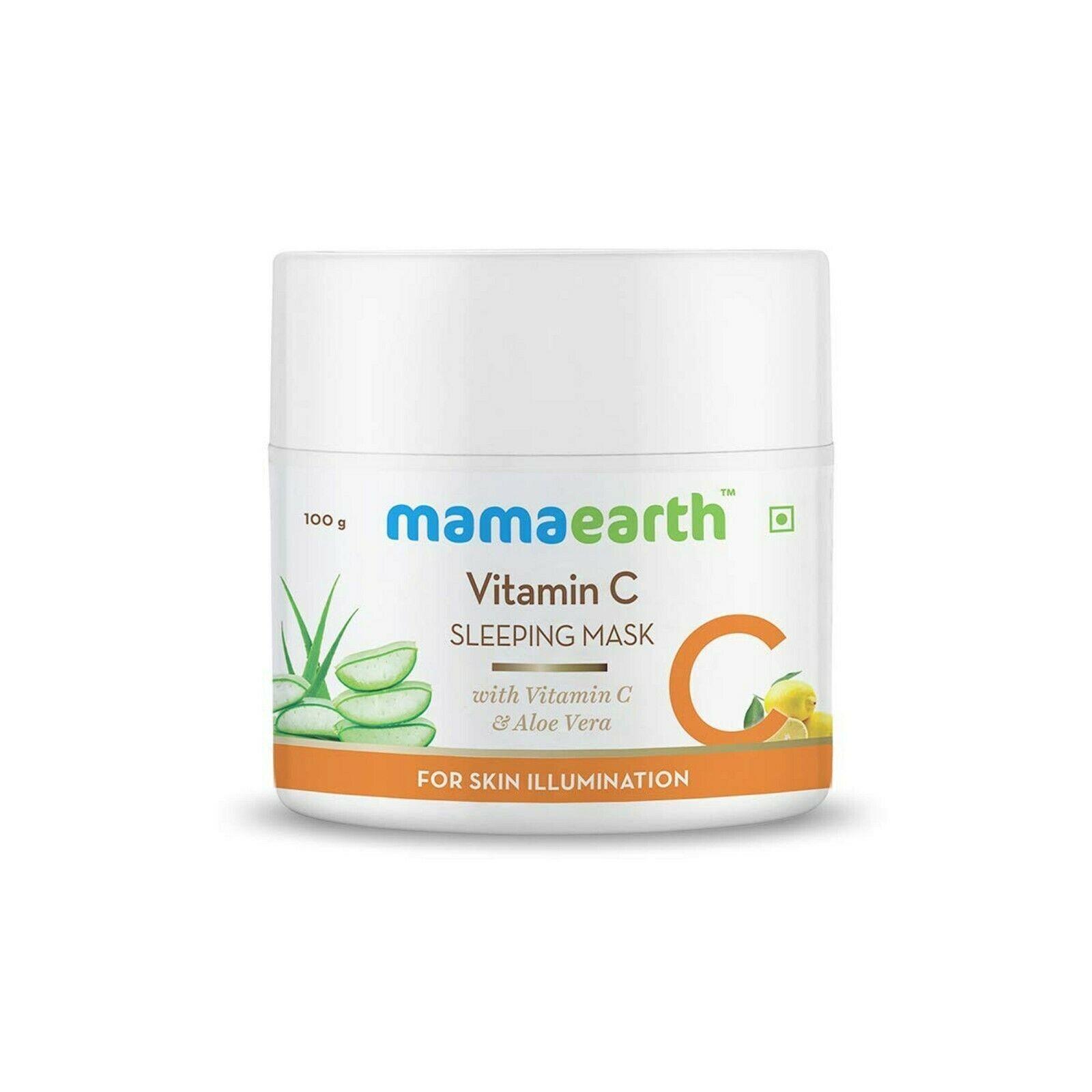 Mamaearth Vitamin C Sleeping Mask With Vitamin E For Skin Illumination 100gm AN2717
