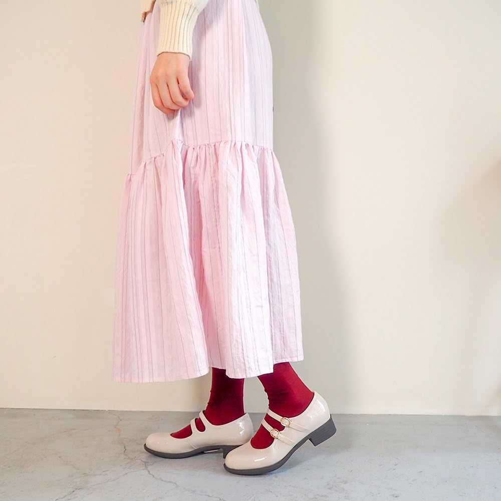 Long Double Strap Pumps for All Weather Conditions Easy To Walk Wide High Perfect for and Rainy Low Classic Style by Daddy Long Legs Japanese Shoe