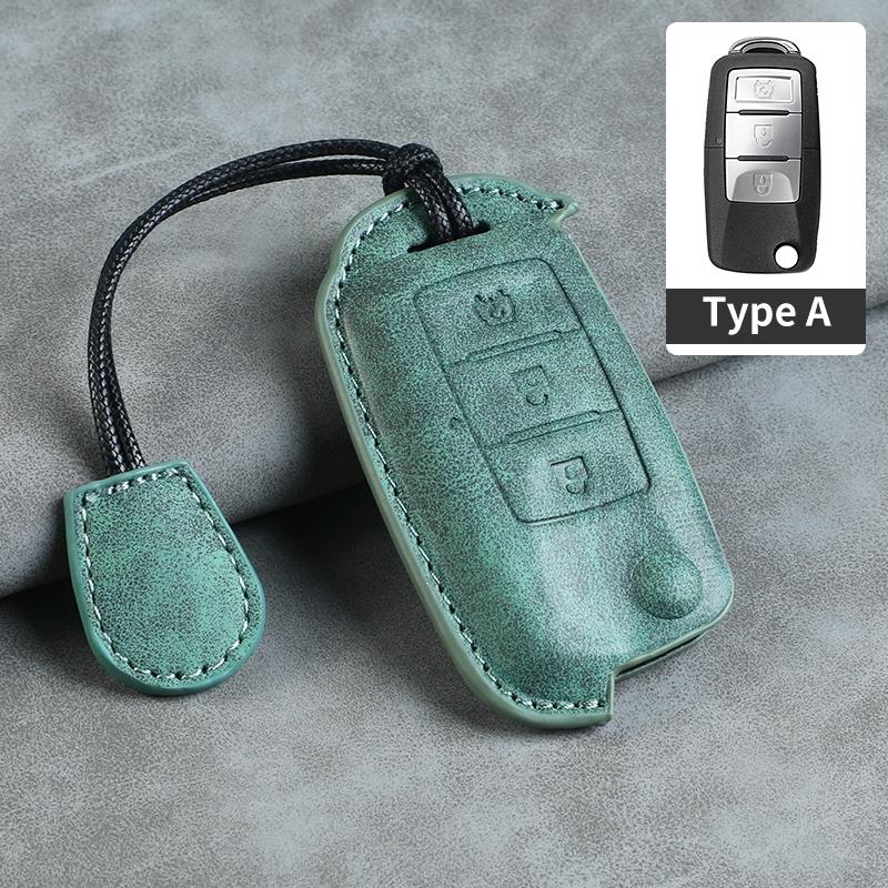 For BAIC WEVAN m35 M30  M20 HYOSOW S3 s3l20 M30S S6 S2 S5 Bispeed t5 Leather Key Cover Keychain Key Case Car Key rope Keyring