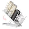 Coffee Cup Holder Lid Organizer with Straw Holder 4 Compartment Coffee Cup Dispenser Adjustable Coffee Bar Organizer