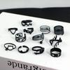 Adjustable Minimalist Zinc Alloy Open Ring for Girls - Cool Japanese Korean Style Jewelry