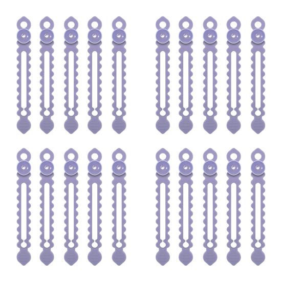 20Pcs Bobbin Winder Silicone Cable Ties Reusable Cable Organizer with Button Design Charging Cables Headphones USB Cables Organizer