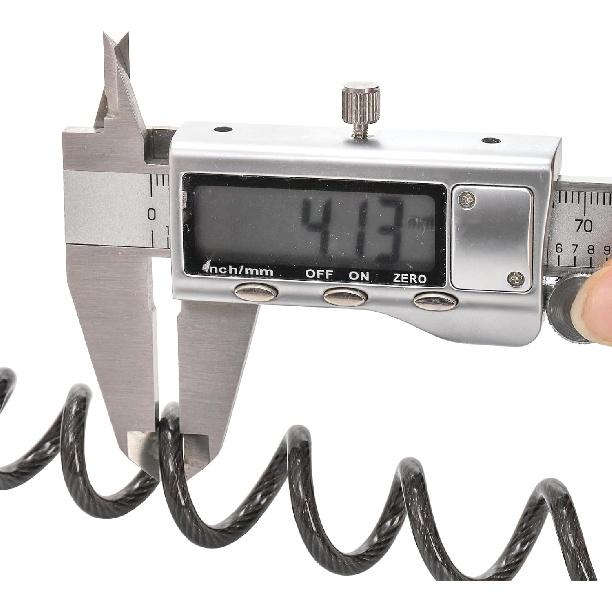 2 Pack Motorcycle Helmet Locks, 4 Digit Bike Cable Lock, Tough Combination PIN Locking Device, 59In Retractable Bicycle Wheel Security Locking Chain