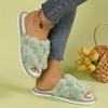 Women's Soft Open Toe Slippers Lightweight Soft Sole Indoor Shoes