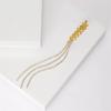 Elegant Women's Brooch with Long Thread Lapel Pin Stylish Wheat Ear Jewelry Flowing Fringe Sparkling Crystal Lapel Pins