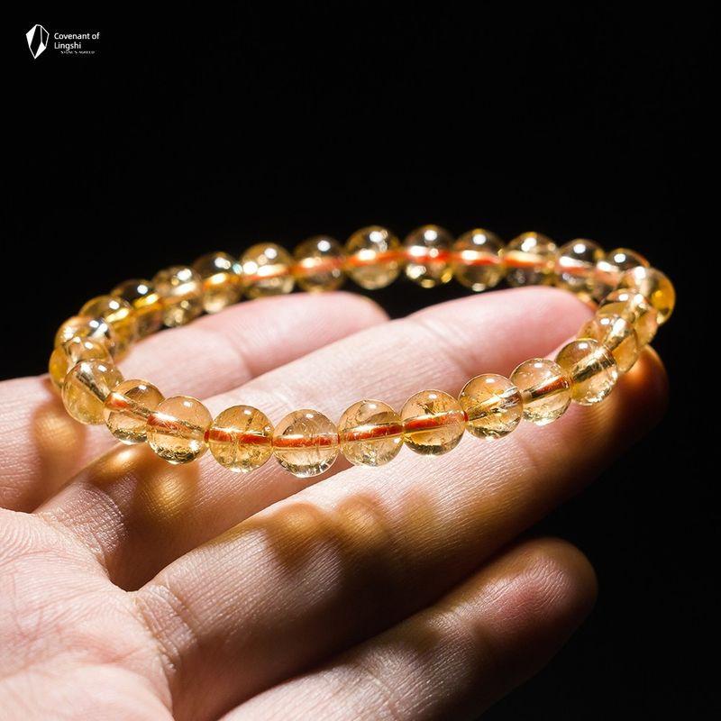 

Lingshi о Big Orange Brazil Мужской Натуральный Цитрин Small Orange about 7mm