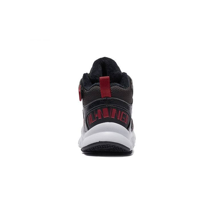 Li Ning Comfortable Versatile Non-Slip Shock Absorbing Wear-Resistant Warm Childrens Casual Shoes Kids Casual Shoes Black YKNR134-21