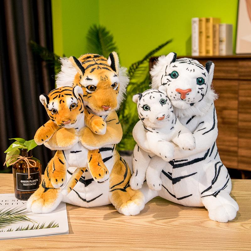 Cartoon Cute Simulation Parent-Child Tiger Doll Plush Doll Children'S Toy Birthday Gift Manufacturer