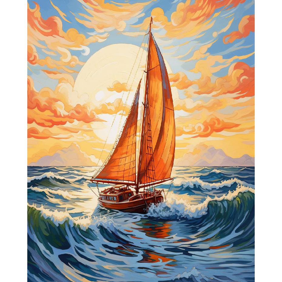 DIY 5D Diamond Painting Landscape Lakeview Full Round Embroidery Kit Starry Sky Modern Friend Gift Home Decor