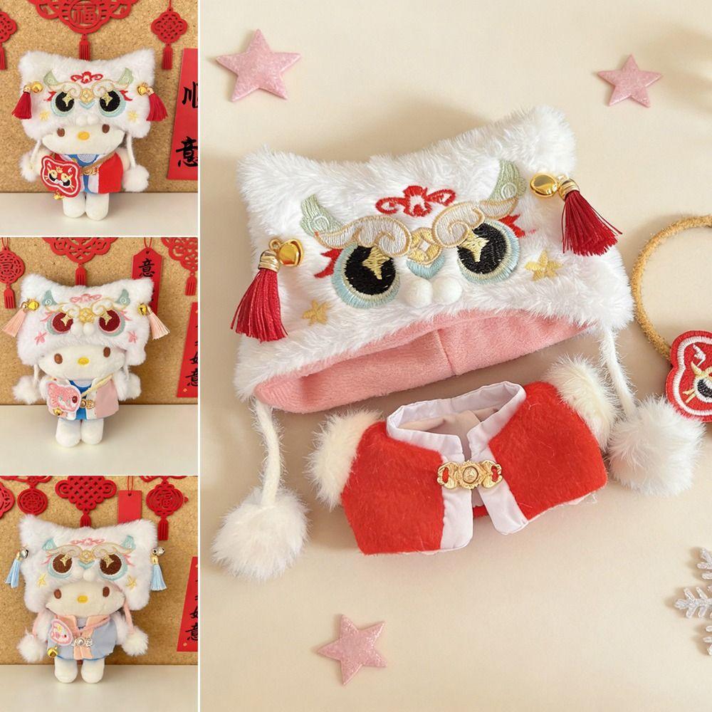 Fashion Doll Clothes Chinese Spring Doll Dressing Mini Doll Clothes Doll New Year Outfit Collectible Display
