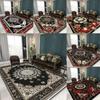Elegant Black Printed Area Rug Living Room Floor Carpet Bedroom Sofa Mat Kitchen Dining Table Cover European Luxury Welcome Mat