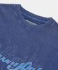 COLUMBIA UNIVERSITY Cu Burn Salt Washed Women Over-Fit S/S T-Shirts_Blue