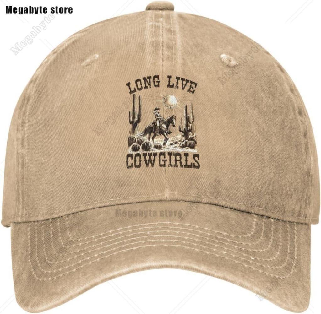Western Cowgirl Long Live The Cowgirls Baseball Cap Golf Hat Dad Hat Vintage Cotton Washed Baseball Caps for Women Unisex